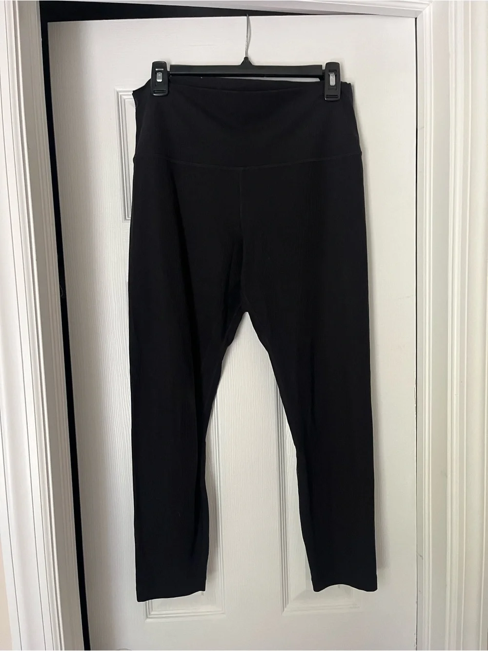 lululemon athletica High-Rise Ribbed Legging in Black - 25” inseam, size 12